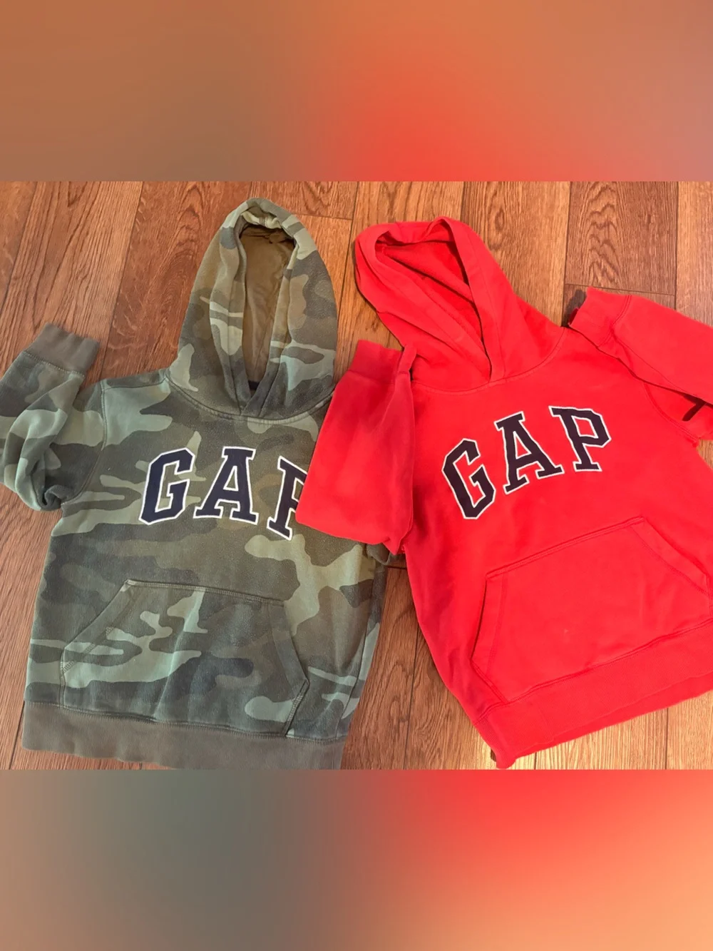 GAP Kids Hoodies - Red & Green Camo
